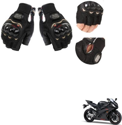 KOZDIKO PRO BIKER HALF FINGERED GLOVES FOR YAMAHA YZF R1 Riding Gloves(Black)