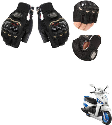 KOZDIKO PRO BIKER HALF FINGERED GLOVES FOR MAHINDRA GUSTO 125 Riding Gloves(Black)