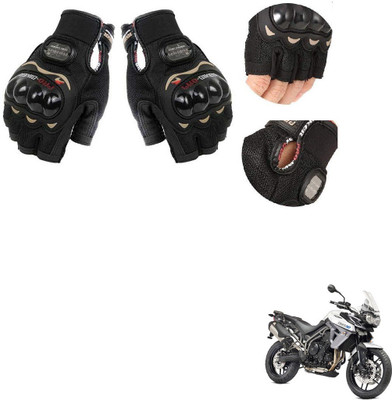 KOZDIKO PRO BIKER HALF FINGERED GLOVES FOR TRIUMPH TIGER 800 XR Riding Gloves(Black)