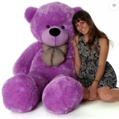 RSS SOFT TOYS Teddy Bear Purple Color 3 Feet  - 90 cm(Purple)