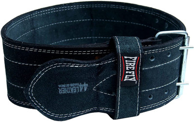 Firefly Power Lifting Belt for Workout Leather Power Lifting Belt For Men Size SMALL Back / Lumbar Support(Black)
