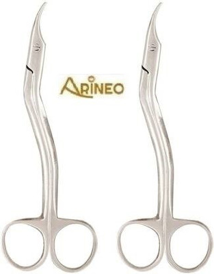 ARINEO Stitch cutting suture sciisor surgical scissor Curved And Angled Dissecting Scissors(Sharp/Sharp Blades)