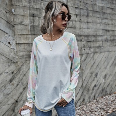 Urbanic Tie & Dye Women Round Neck White T-Shirt