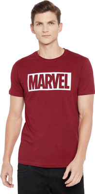 sms creation Typography Men Round Neck Red T-Shirt