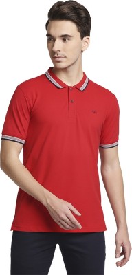COLORPLUS Solid Men Polo Neck Red T-Shirt