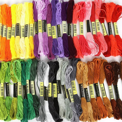 Lucknow Crafts 50 MIXED COLOR Thread(8 m Pack of50)
