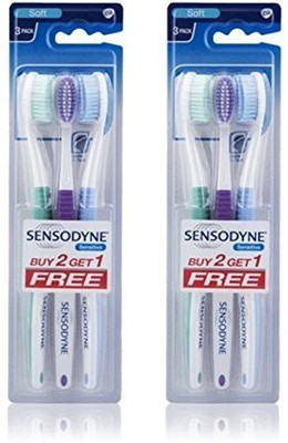 SENSODYNE Toothbrush Soft Sensitive Teeth Extra Soft Toothbrush(Pack of 2)