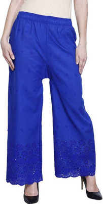 PINOVO Flared Women Blue Trousers