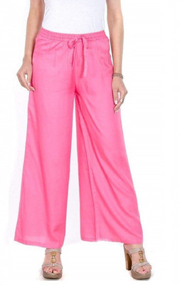 PINOVO Relaxed Women Pink Trousers