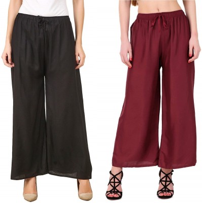 PINOVO Relaxed Women Black Trousers