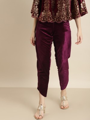 Shae by SASSAFRAS Relaxed Women Purple Trousers