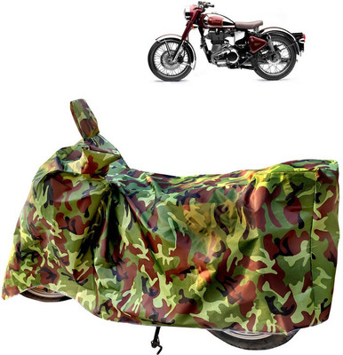 Horseyaart Two Wheeler Cover for Royal Enfield(Classic Chrome, Green)