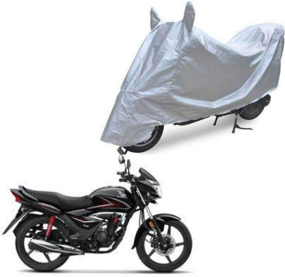 Oshotto Waterproof Two Wheeler Cover for Honda Dust and Water Proof Double Mirror Pocket Silvertech Bike Body Cover for Royal Enfield Classic Desert Storm(Shine, Silver)
