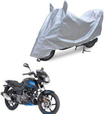 Oshotto Waterproof Two Wheeler Cover for Bajaj Dust and Water Proof Double Mirror Pocket Silvertech Bike Body Cover for KTM 390 Duke(Silver)