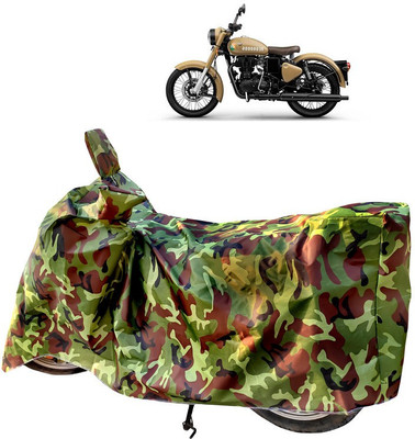 Horseyaart Two Wheeler Cover for Royal Enfield(Classic 350 Signals, Green)
