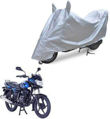 Oshotto Waterproof Two Wheeler Cover for Bajaj Dust and Water Proof Double Mirror Pocket Silvertech Bike Body Cover for Yamaha MT-15 V4(Silver)