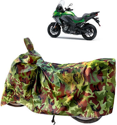 Horseyaart Two Wheeler Cover for Kawasaki(Versys 1000, Green)