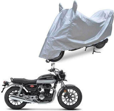 Oshotto Waterproof Two Wheeler Cover for Honda Dust and Water Proof Double Mirror Pocket Silvertech Bike Body Cover for Hero Passion Plus(Silver)