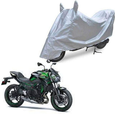 Oshotto Waterproof Two Wheeler Cover for Kawasaki Dust and Water Proof Double Mirror Pocket Silvertech Bike Body Cover for 2021 Honda CB1000R(Silver)