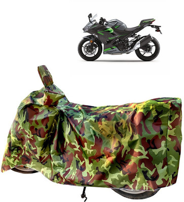 Horseyaart Two Wheeler Cover for Kawasaki(Ninja 400, Green)