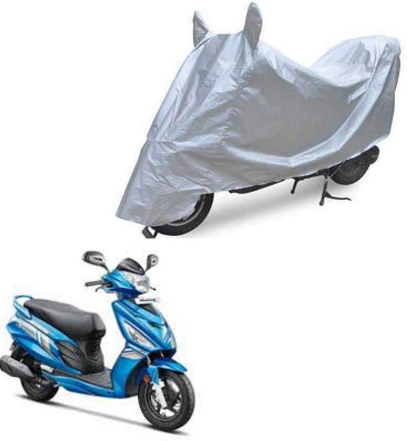 Oshotto Waterproof Two Wheeler Cover for Hero Dust and Water Proof Double Mirror Pocket Silvertech Bike Body Cover for Honda Activa(Maestro, Silver)