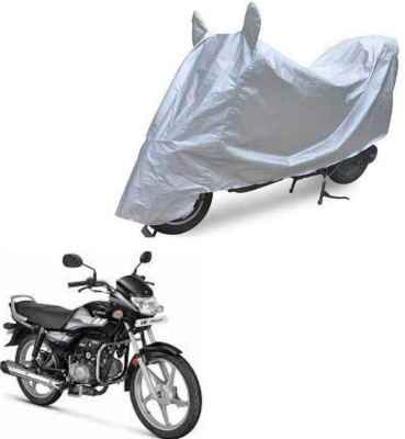 Oshotto Waterproof Two Wheeler Cover for Hero Dust and Water Proof Double Mirror Pocket Silvertech Bike Body Cover for Mahindra Gusto(Silver)