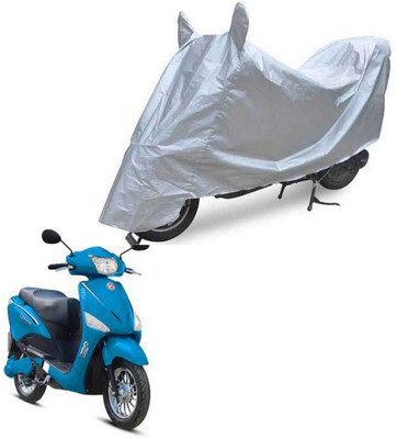 Oshotto Waterproof Two Wheeler Cover for Hero Dust and Water Proof Double Mirror Pocket Silvertech Bike Body Cover for Yamaha FZS 25(Silver)