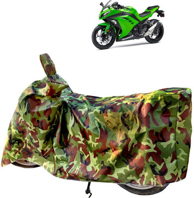 Horseyaart Two Wheeler Cover for Kawasaki(Ninja 300, Green)