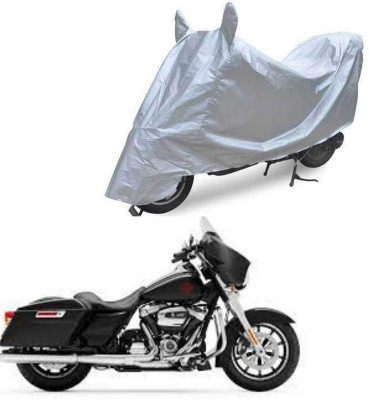 Oshotto Waterproof Two Wheeler Cover for Universal For Bike Dust and Water Proof Double Mirror Pocket Silvertech Bike Body Cover for Bajaj Platina 110(Silver)