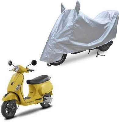Oshotto Waterproof Two Wheeler Cover for Vespa Dust and Water Proof Double Mirror Pocket Silvertech Bike Body Cover for Hero Xtreme 200(Silver)