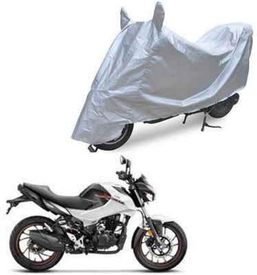 Oshotto Waterproof Two Wheeler Cover for Hero Dust and Water Proof Double Mirror Pocket Silvertech Bike Body Cover for TVS Jupiter 125(Silver)