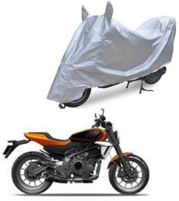 Oshotto Two Wheeler Cover for Universal For Bike Dust and Water Proof Double Mirror Pocket Silvertech Bike Body Cover for Yamaha YZF R15 V3.0(Silver)