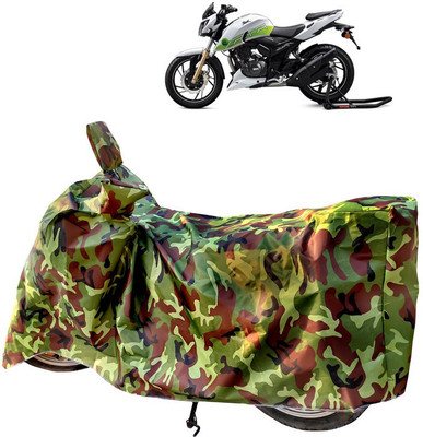 Horseyaart Two Wheeler Cover for TVS(Apache RTR 200 Fi E100, Green)