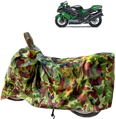 Horseyaart Two Wheeler Cover for Kawasaki(Ninja ZX-14R, Green)