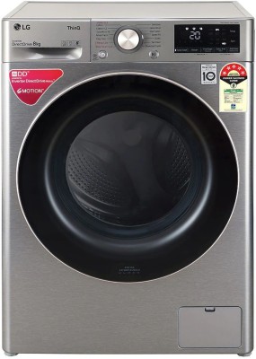 LG 8 kg Fully Automatic Front Load with In-built Heater Silver(FHV1408ZWP)