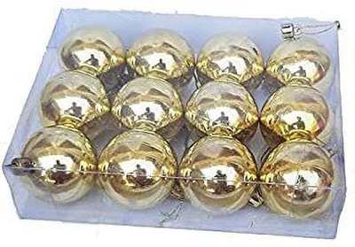 Festive Blessings 12 pcs 3CM GOLDENchristmas Balls Christmas Tree/Christmas Decorations Baubles Balls Decor Ornament for Xmas /Christmas Tree Decoration Items Ornamental Bells Pack of 12 Festive Blessings 12 pcs 3CM GOLDENchristmas Balls Christmas Tree/Christmas Decorations Baubles Balls Decor Ornament for Xmas /Christmas Tree Decoration Items Ornamental Bells Pack of 12