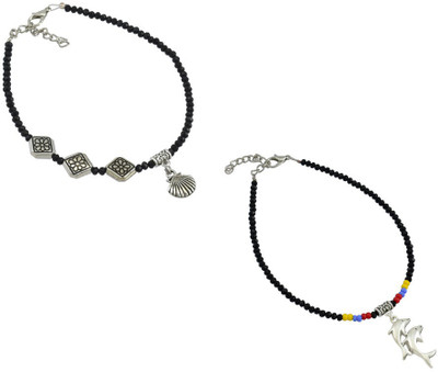 HIGH TRENDZ Alloy Anklet(Pack of 2)