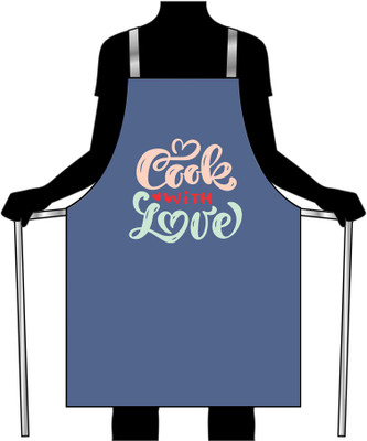 VULPIX Blended Home Use Apron - Free Size(Dark Blue, Single Piece)