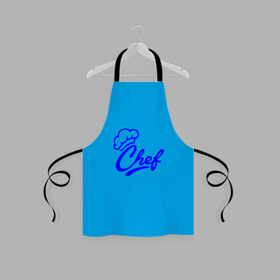 VULPIX Blended Home Use Apron - Free Size(Blue, Single Piece)