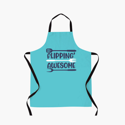 VULPIX Blended Home Use Apron - Free Size(Blue, Single Piece)