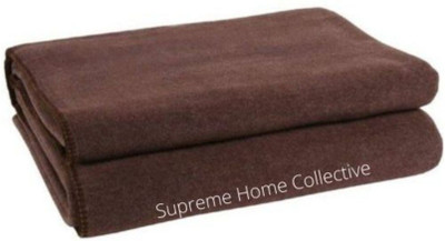 Supreme Home Collective Solid Single Fleece Blanket for  Mild Winter(Microfiber, Coffee)