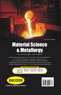 Decode Material Science & Metallurgy for GTU 18 Course (III - MECH. - 3131904)(Paperback, Anup Goel)