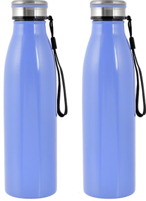 KUBER INDUSTRIES 750 ml Steel Bottle(Pack of 2, Blue)
