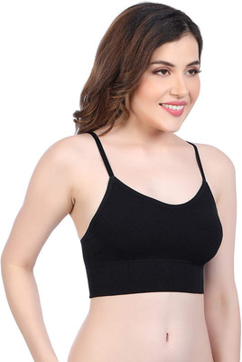 DISCRETE CREATION Women Bandeau/Tube Non Padded Bra(Black)