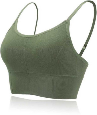 Krittivasase Women Bralette Heavily Padded Bra(Brown)