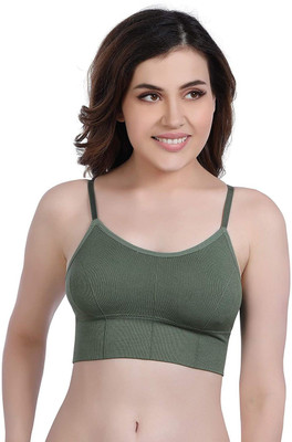 DISCRETE CREATION Women Bandeau/Tube Non Padded Bra(Green)
