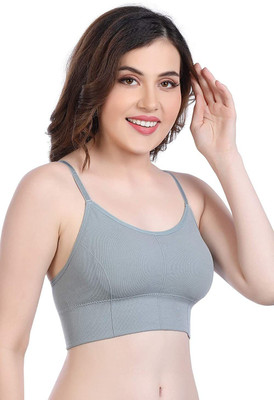 DISCRETE CREATION Women Bandeau/Tube Non Padded Bra(Grey)