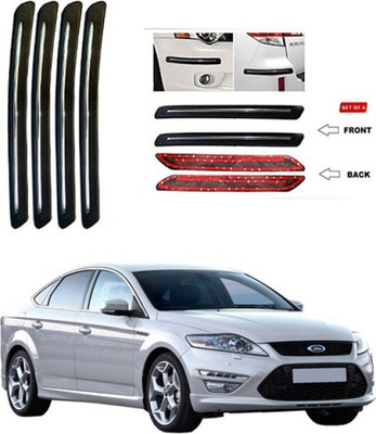 Max In Rubber Car Bumper Guard(Black, Pack of 4, NA, NA)
