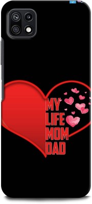 INDICRAFT Back Cover for SAMSUNG Galaxy A22 5G MOTHER, MAA, FATHER, LIFE LINE, I LOVE MY MOM DAD(Multicolor, Shock Proof, Pack of: 1)