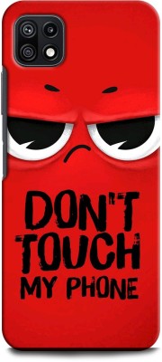 INDICRAFT Back Cover for SAMSUNG Galaxy A22 5G DON'T TOUCH MY PHONE, QUOTES, RED(Multicolor, Shock Proof, Pack of: 1)